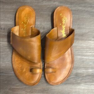 Free People Brown Leather Sandals